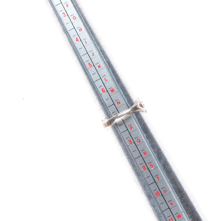 sz7 Cecil Ashley Navajo sterling silver spiderweb turquoise channel inlay ring