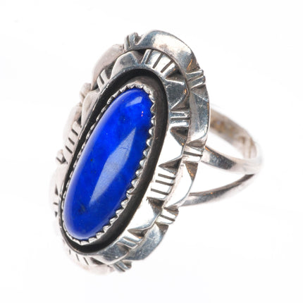 sz8 Vintage Robert Johnson Navajo sterling silver lapis ring