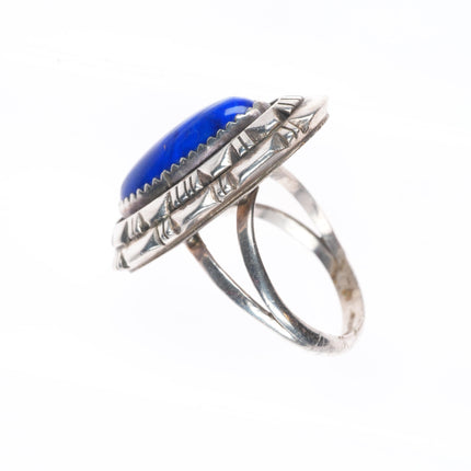 sz8 Vintage Robert Johnson Navajo sterling silver lapis ring