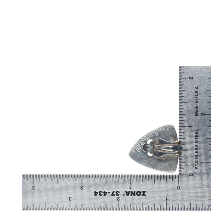 Emilia Castillo vintage Mexican modernist sterling silver clip-on earrings