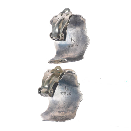 Etta Endito Navajo  sterling silver turquoise El earrings clip-on