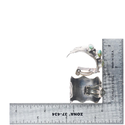 Etta Endito Navajo  sterling silver turquoise El earrings clip-on