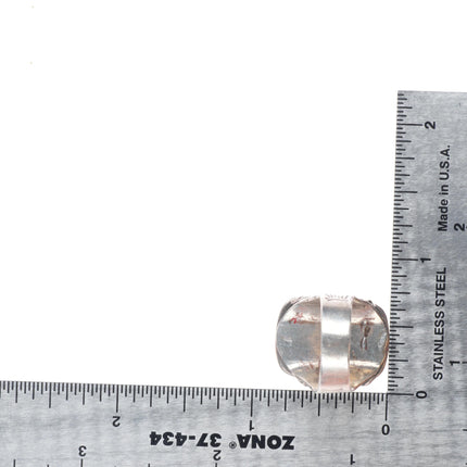 sz5 c1930's Cerrillos Turquoise ingot/sterling silver vintage Navajo ring