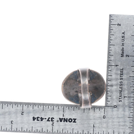 sz12.75 Vintage southwestern/Navajo sterling silver lace agate men's ring