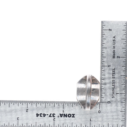 sz12.75 Vintage Navajo High grade red web quartz turquoise sterling silver ring