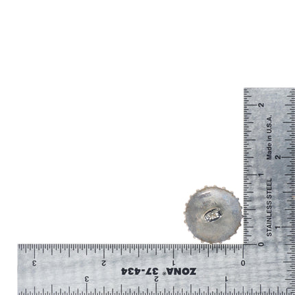 Yatsattie Zuni sterling silver petit point turquoise earrings