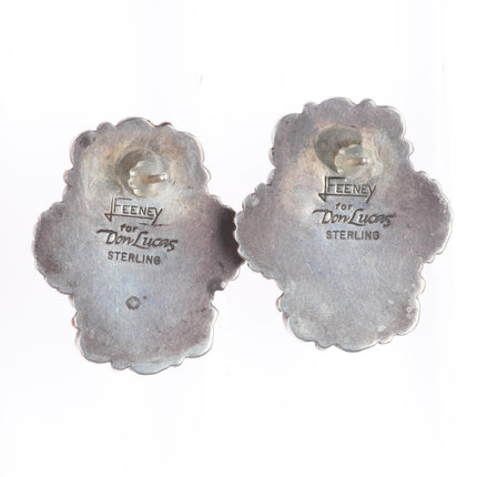 Vintage Leo Feeney for Don Lucas multi-Gemstone/opal earrings