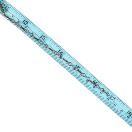 Vintage Zuni needlepoint turquoise sterling silver bib necklace 17"