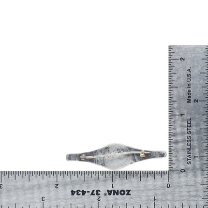 20's-30's Vintage Navajo/Fred Harvey sterling silver/turquoise whirling logs pin