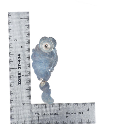 Oscar Betz southwestern sterling silver turquoise, spiny oyster, lapis earrings