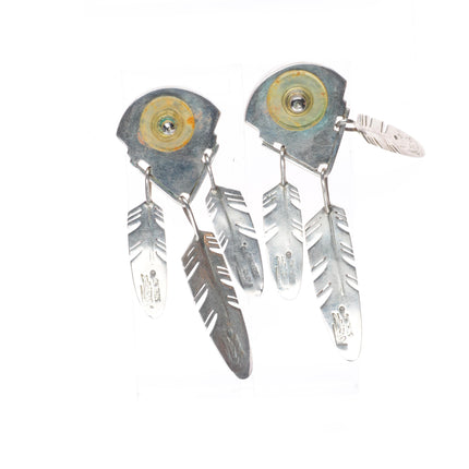 Ray Tracey Knifewing Navajo sterling silver, sugilite/opal pendant/earrings