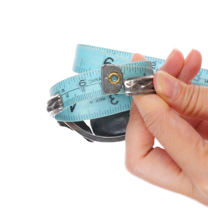 6.5" Vintage M Navajo Sterling silver large spiderweb turquoise cuff bracelet