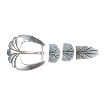 Vintage R.T. Navajo sterling silver 3/4" Ranger belt buckle set