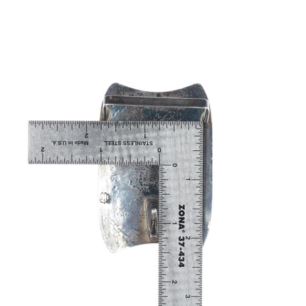 Vintage Phillip Honanie Hopi overlay kokopelli belt buckle sterling silver