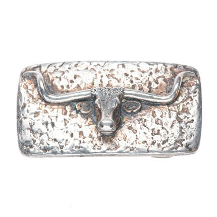 Retired James Avery Sterling silver Texas Longhorn belt buckle