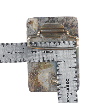 Vintage Southwestern/Native American sterling silver bear paw belt buckle