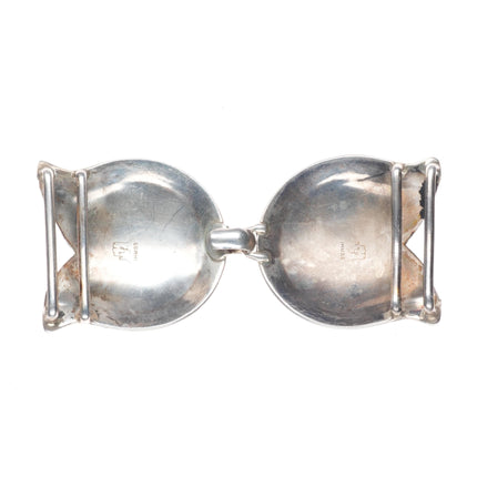 Foster Yazzie Navajo reversible 3pc sterling silver/onyx belt buckle set