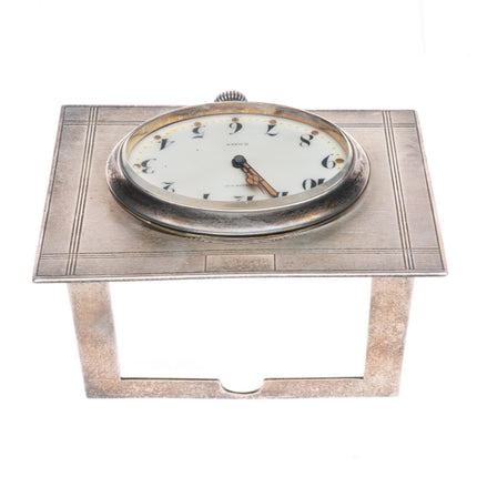 Antique Sterling silver Tiffany Co Travel 15J Concord Watch Company Travel Clock