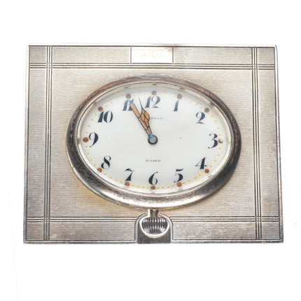 Antique Sterling silver Tiffany Co Travel 15J Concord Watch Company Travel Clock
