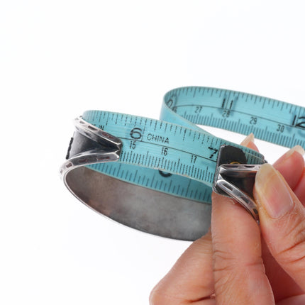 7" 50's-60's Navajo carinated sterling silver shadowbox turquoise cuff bracelet