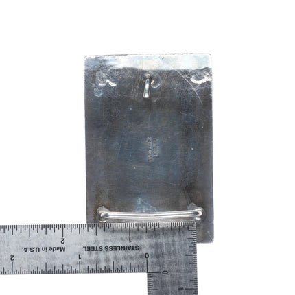 1940's Vintage Navajo sterling silver Knifewing belt buckle hand stamped