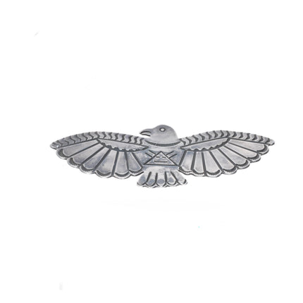 c1940's Big Navajo sterling silver Fred Harvey style thunderbird pin/brooch