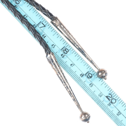 Vintage Doris Smallcanyon Navajo sterling silver Kachina bolo tie w/turquoise