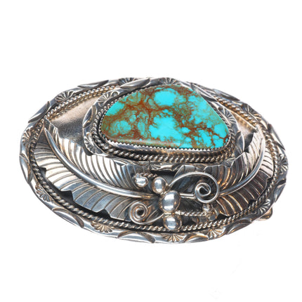 Kay Johnson southwestern sterling silver Royston turquoise belt buckle