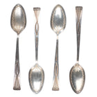 c1940's Vintage Navajo sterling silver hand stamped spoon set