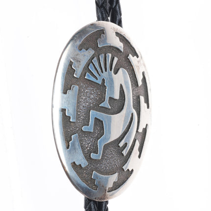 Vintage Southwestern/Navajo sterling silver Kokopelli bolo tie