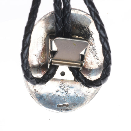 Vintage Southwestern/Navajo sterling silver Kokopelli bolo tie