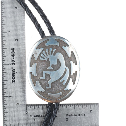Vintage Southwestern/Navajo sterling silver Kokopelli bolo tie