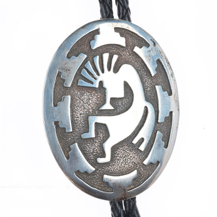 Vintage Southwestern/Navajo sterling silver Kokopelli bolo tie