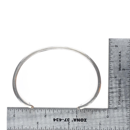 7" Kirk Smith Navajo heavy stamped sterling silver stacker cuff bracelet