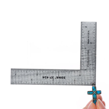 Vintage Navajo/Zuni sterling silver/turquoise snake eye cross collection/lot