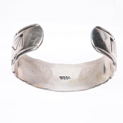 6" Phil Pvo Kiowa 14k gold accented sterling silver cuff bracelet