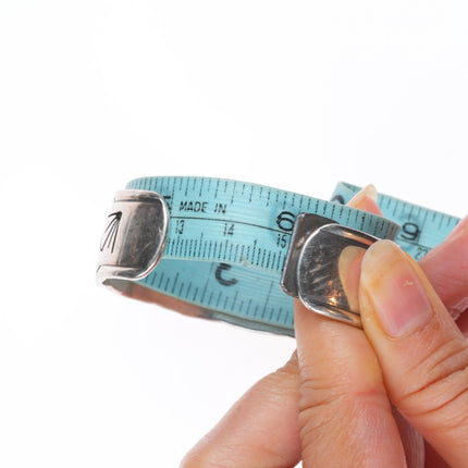 6" Phil Pvo Kiowa 14k gold accented sterling silver cuff bracelet