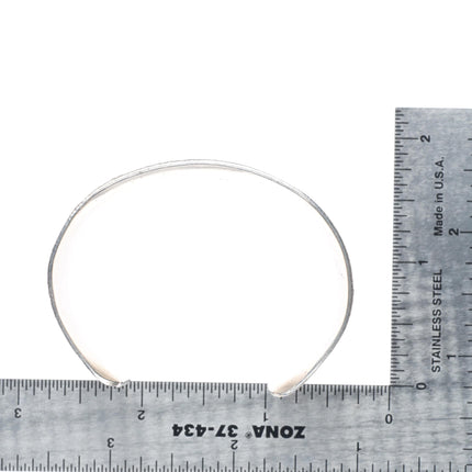 6" JB Southwestern modernist sterling silver cast cuff bracelet Native American