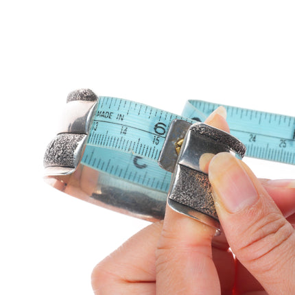 6" JB Southwestern modernist sterling silver cast cuff bracelet Native American