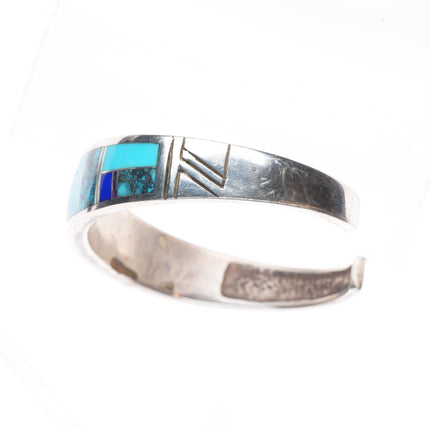 7" Navajo Supersmiths Sugilite, Turquoise, Lapis sterling silver  cuff bracelet