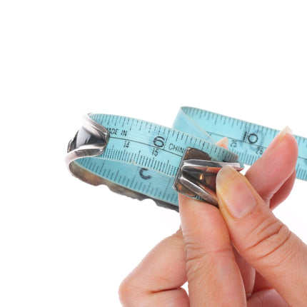 6.25" Vintage EL Navajo sterling silver turquoise cluster cuff bracelet