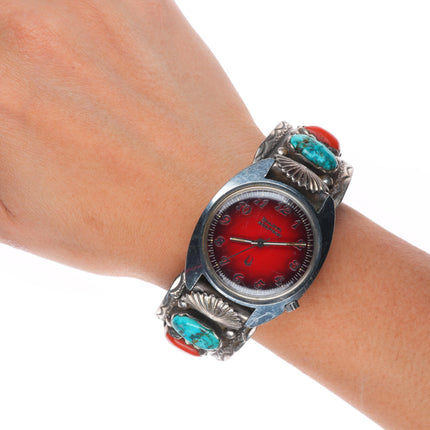 7.25" Mike Simplicio Zuni sterling silver Bulova Accutron watch cuff bracelet