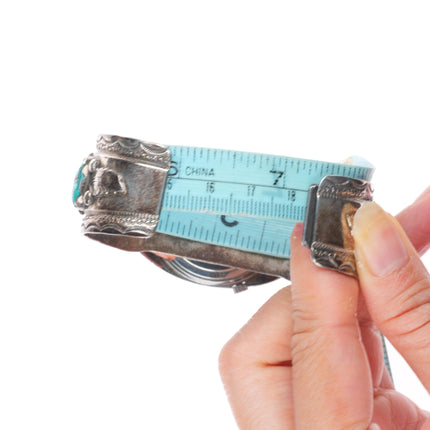 7.25" Mike Simplicio Zuni sterling silver Bulova Accutron watch cuff bracelet