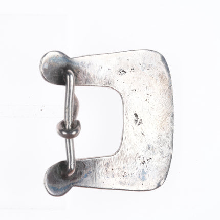 40's-50's Zuni sterling silver turquoise channel inlay ranger belt buckle set