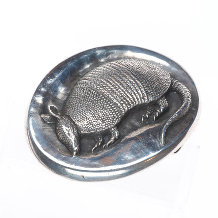 Retired James Avery Sterling silver Texas Armadillo belt buckle