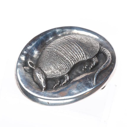 Retired James Avery Sterling silver Texas Armadillo belt buckle