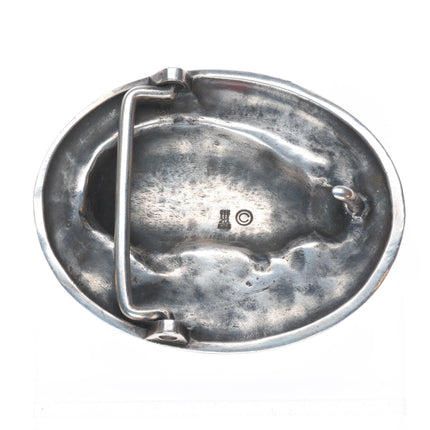 Retired James Avery Sterling silver Texas Armadillo belt buckle