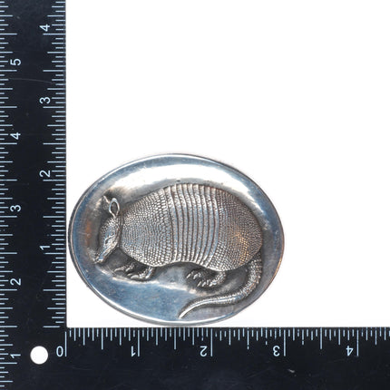 Retired James Avery Sterling silver Texas Armadillo belt buckle