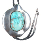 Huge Vintage c1970 Navajo sterling silver freeform bolo tie with nice turquoise