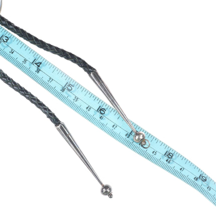 Huge Vintage c1970 Navajo sterling silver freeform bolo tie with nice turquoise